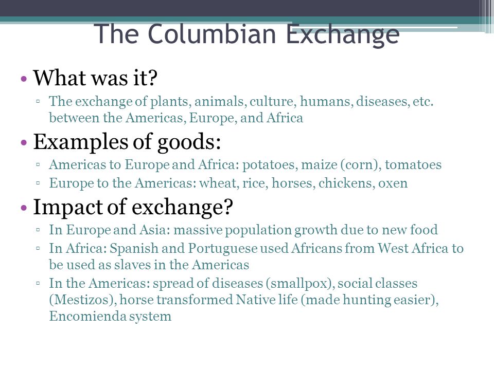 Columbian exchange